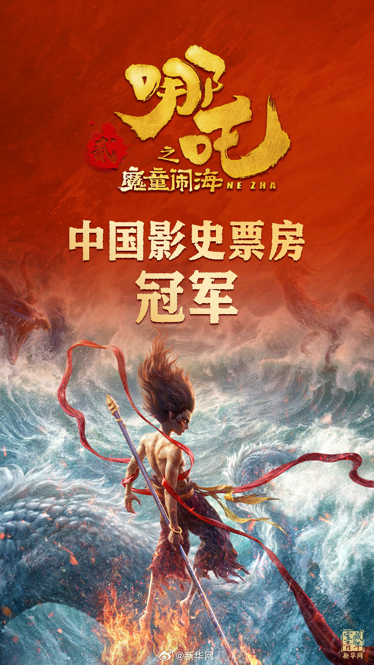 登頂！《哪吒2》打破中國(guó)影史最高票房紀(jì)錄