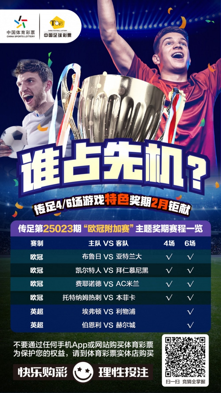  誰占先機(jī)？！傳足特色獎期第25023期聚焦歐冠附加賽