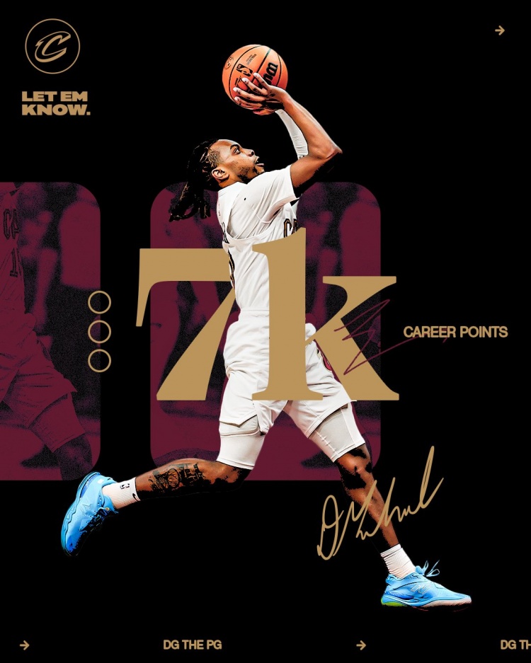  未來可期！加蘭騎士生涯得分達(dá)到7000分 隊史第11位！